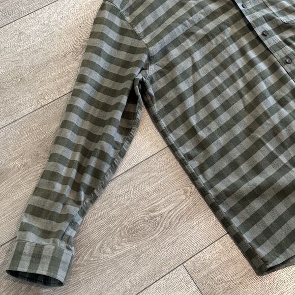 L.L. BEAN Men's Plaid Flannel Shirt Size XXL Blue Green 100% Cotton Collared - Picture 4 of 7